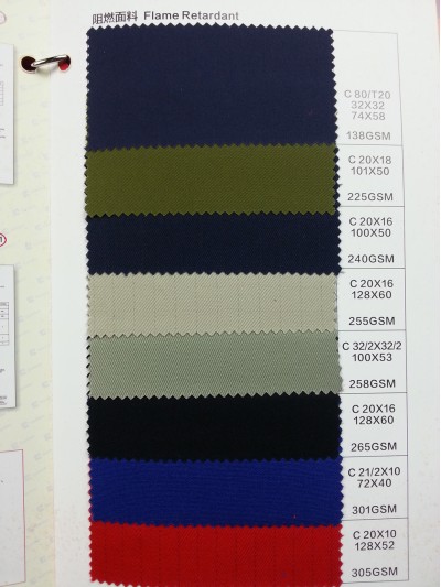 SC-GNLN  阻燃面料  C80/T20    32*32  74*58  / 20*18  101*50 /128*60 / 100*53 / 72*40  / 128*52  138/225/240/255/258/265/301/305GSM 正面照